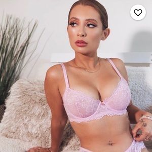 FLORAL LACE UNLINED BRA WITH X CHARM